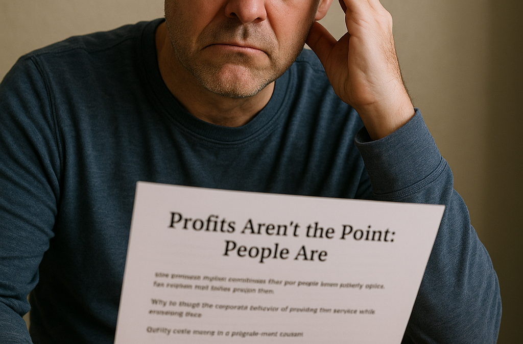 Profits Aren’t the Point: People Are