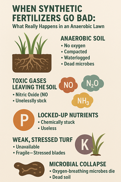 When Synthetic Fertilizers Go Bad: What Really Happens in an Anaerobic Lawn