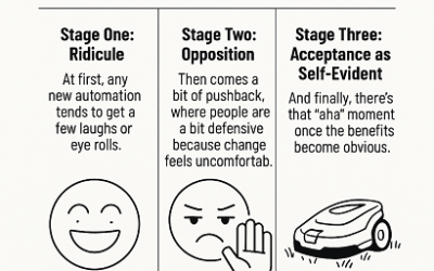 The Three Stages of Accepting Robotic Mowing