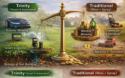 The Real Cost of a Lawn: Trinity vs. Traditional “Mow + Spray” Ownership