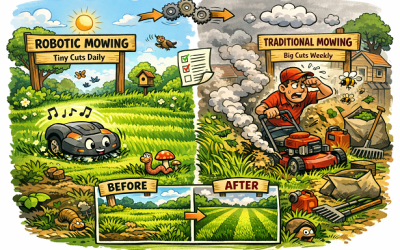 Robotic Mowers 101: How They Actually Cut Grass (And Why It Looks Better)