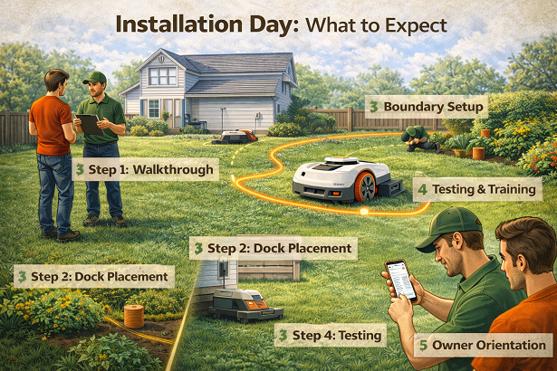 Installation Day: What to Expect When You Switch to a Robotic Mower