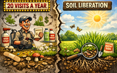 Stop Paying for 20 Visits a Year Why most lawn programs are built on dependency — and why ours is built on soil liberation